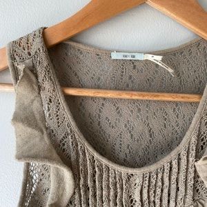 Kimchi Blue | Tank Top with Ruffles and Crochet Detailing